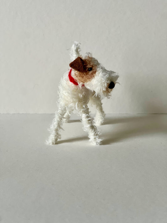 Wire-haired Fox Terrier, Miniature dog, custom dog portrait, gifts for dog owner, dog miniature, portraits of my dog