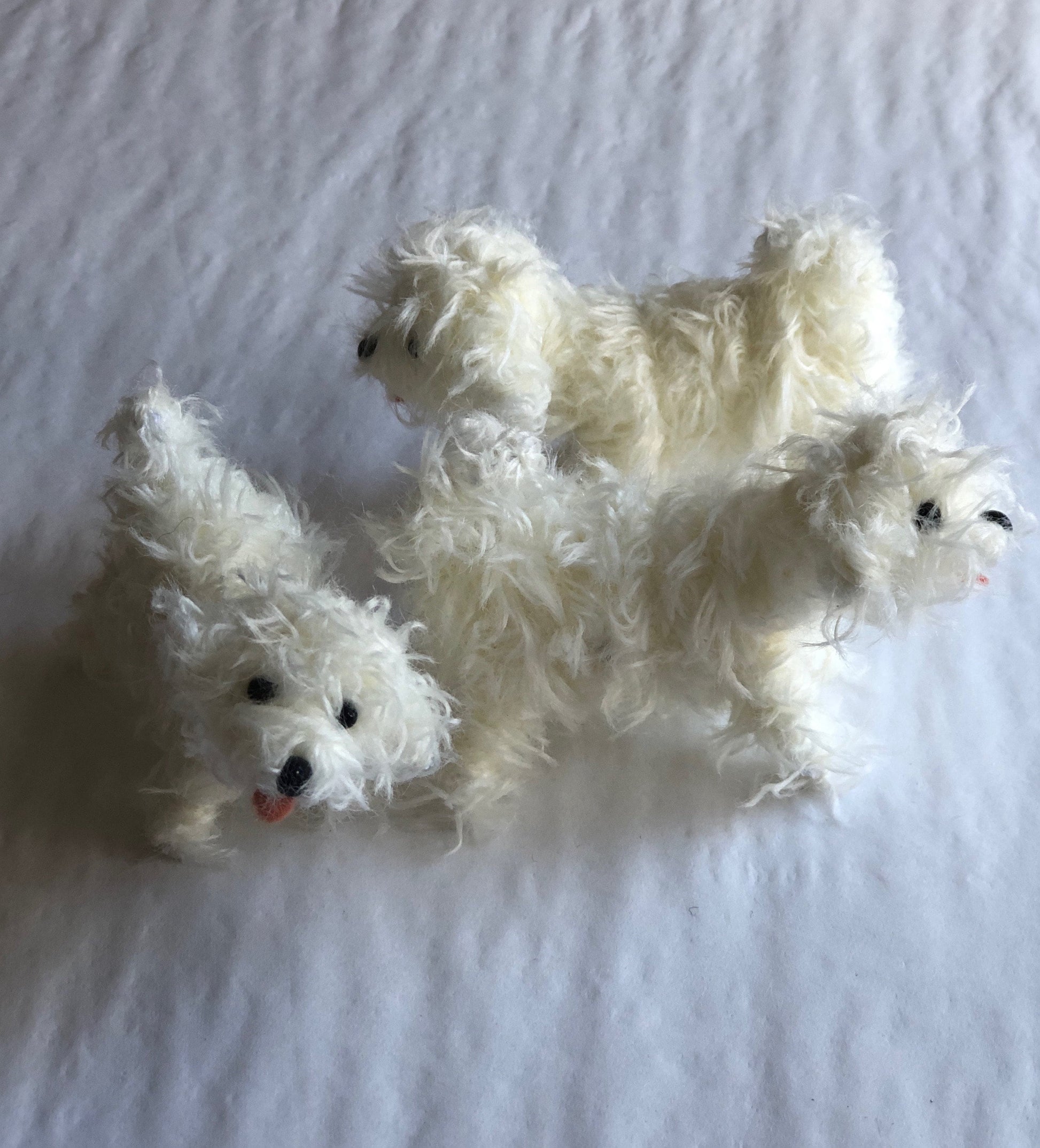 Miniature Bichon Frise dog decoration/ornament.